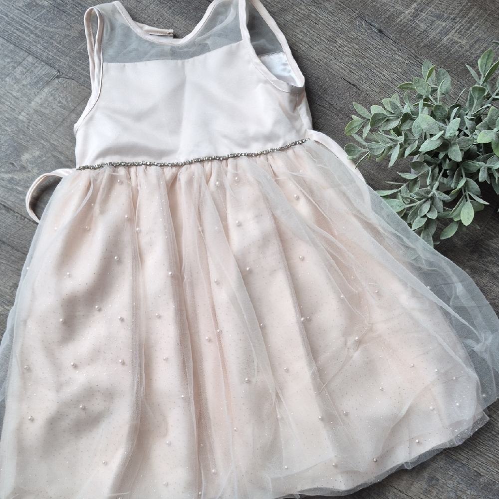 American Princess Cream Tulle Kids Dress